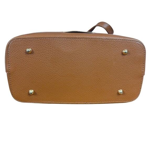 Unica Firenze Borse in Pelle Womens Woven Pebble Leather Satchel Handbag Purse - Picture 12 of 15